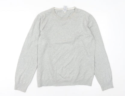 GAP Women’s Grey Cotton Crew Neck Pullover Jumper Size L
