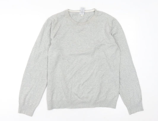GAP Women’s Grey Cotton Crew Neck Pullover Jumper Size L