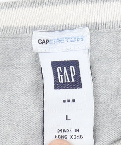 GAP Women’s Grey Cotton Crew Neck Pullover Jumper Size L