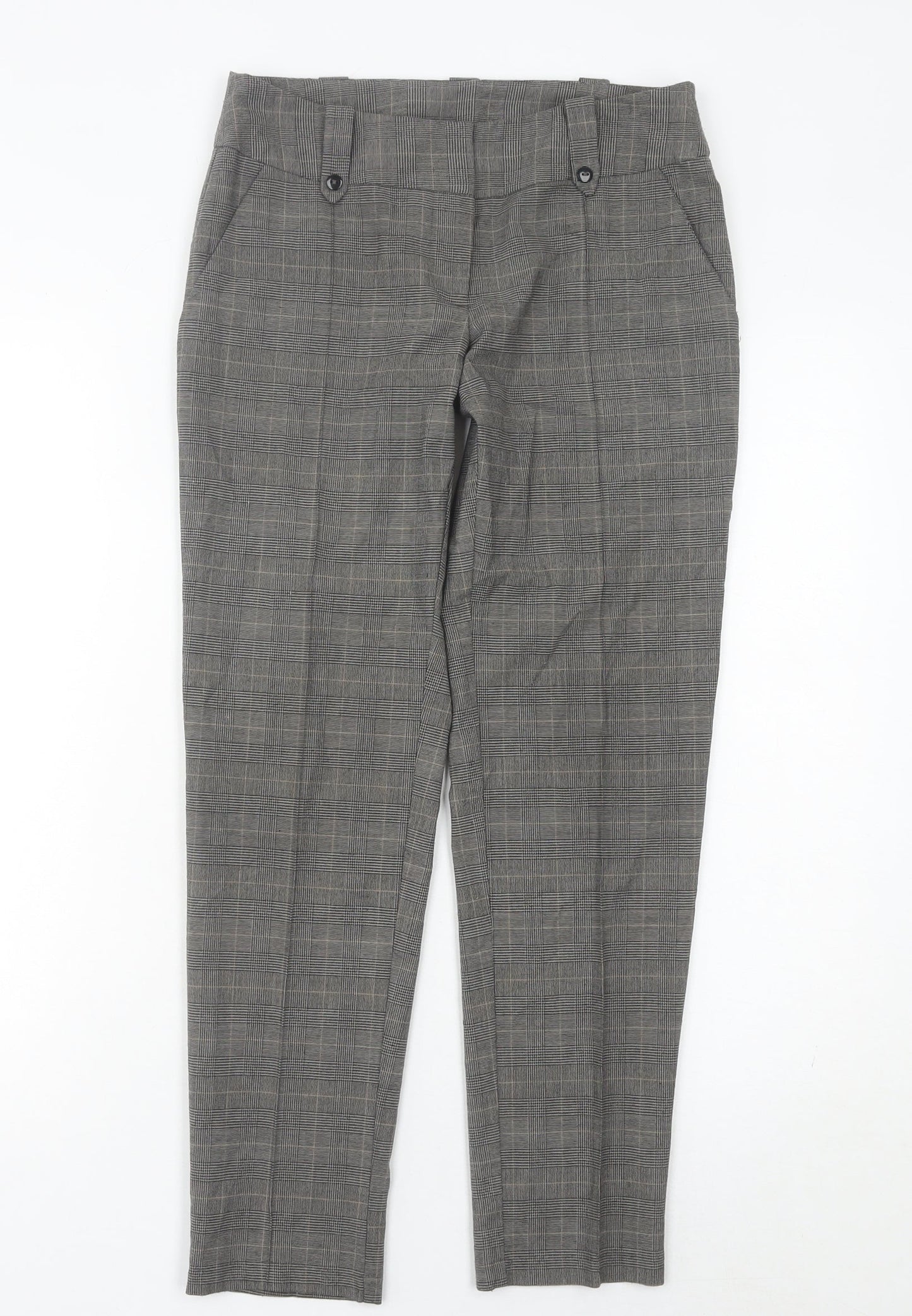 Womens UK Size 8 Miss Selfridge Slim Fit Business Workwear Casual Grey Trousers
