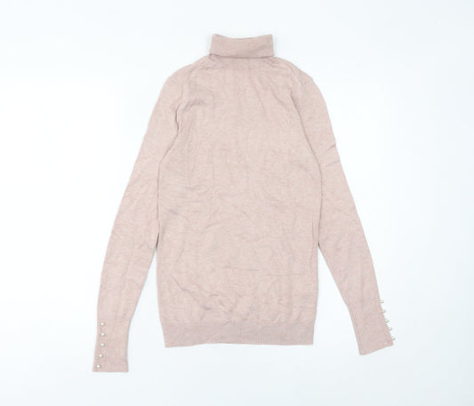Womens UK Size S Zara Beige Pullover Jumper