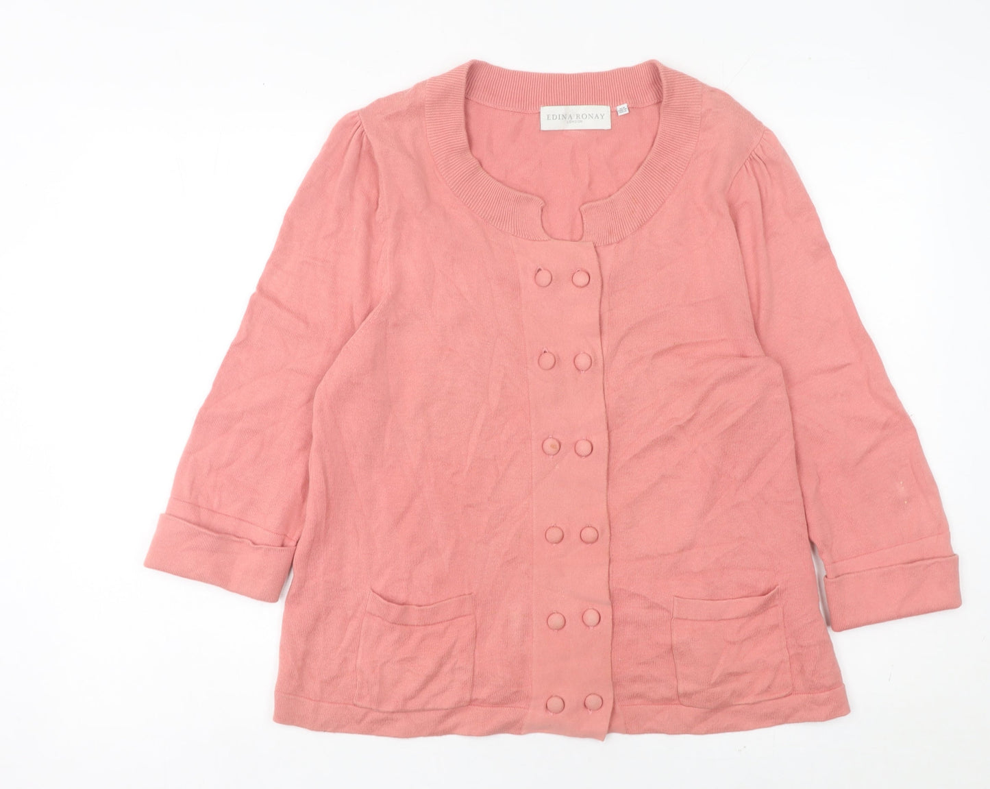 Womens UK Size 18 Edina Ronay Pink Cardigan Jumper