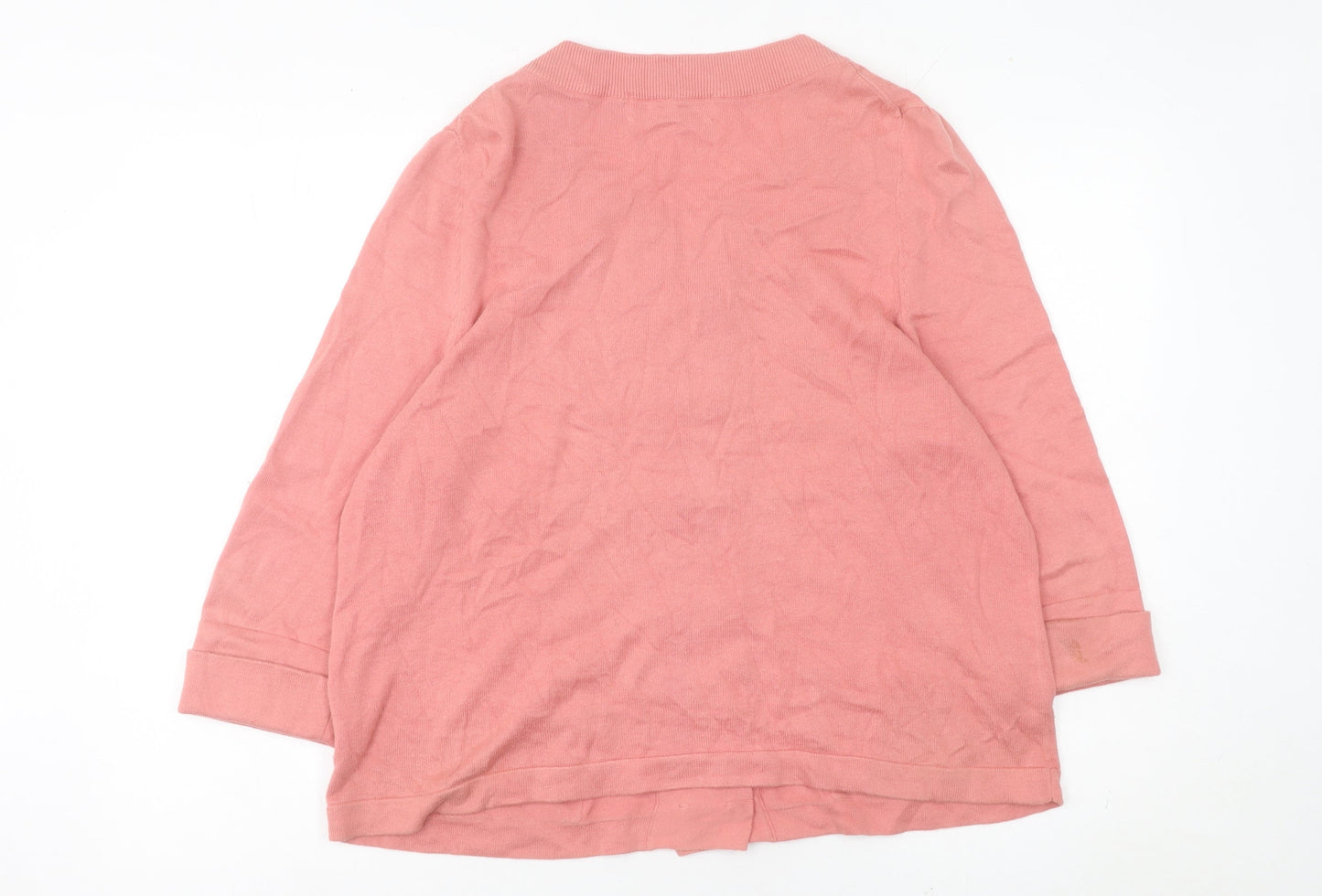 Womens UK Size 18 Edina Ronay Pink Cardigan Jumper