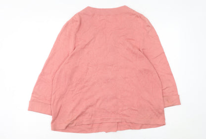 Womens UK Size 18 Edina Ronay Pink Cardigan Jumper