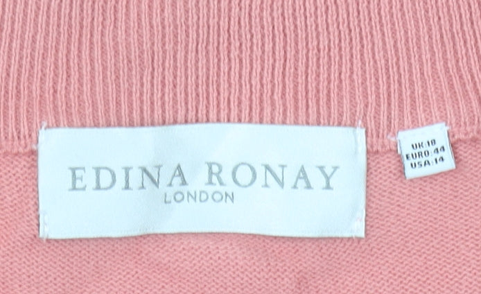 Womens UK Size 18 Edina Ronay Pink Cardigan Jumper