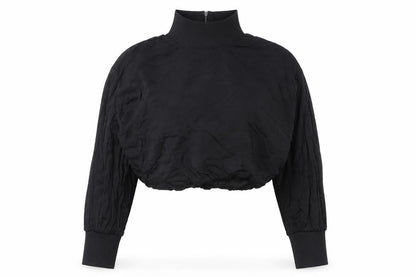 Womens UK Size M Zara Black Cropped Blouse