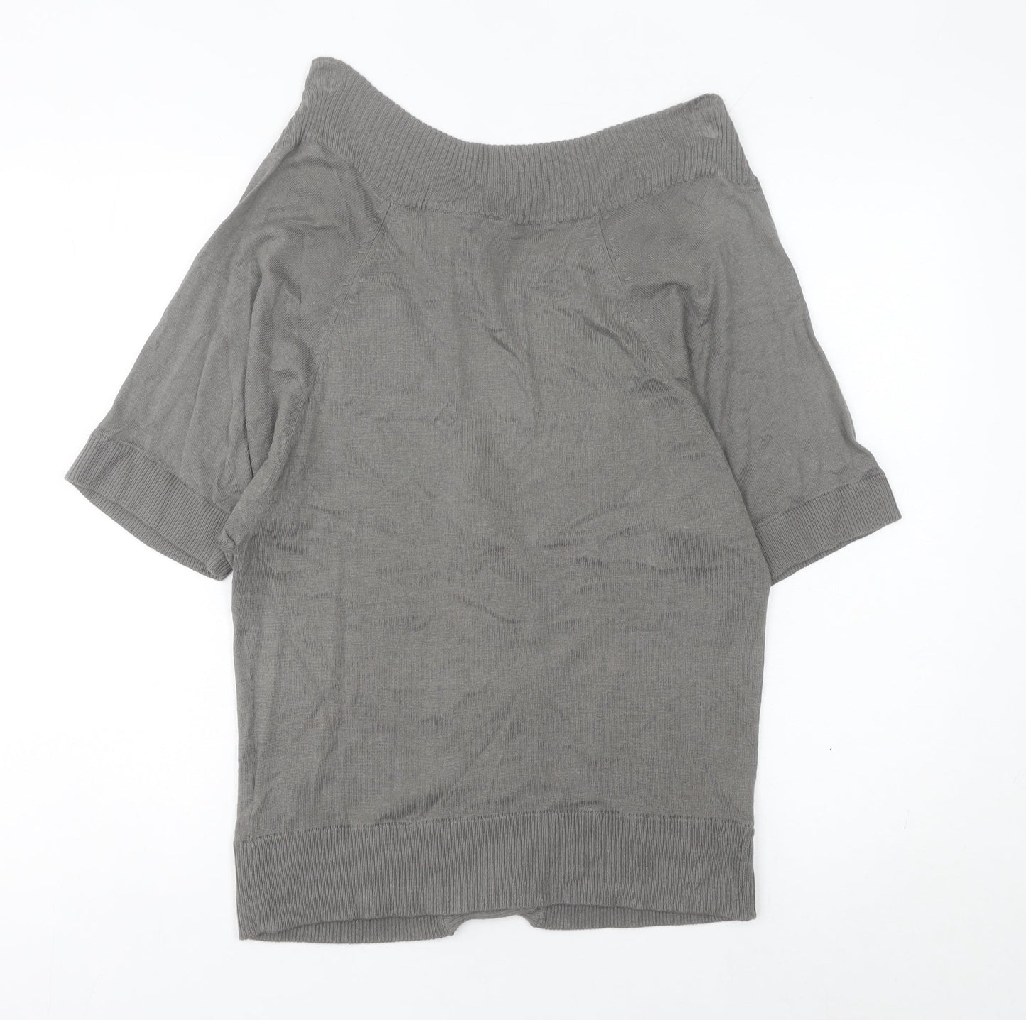 Womens UK Size 10 La Redoute Grey Cardigan Jumper