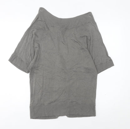 Womens UK Size 10 La Redoute Grey Cardigan Jumper
