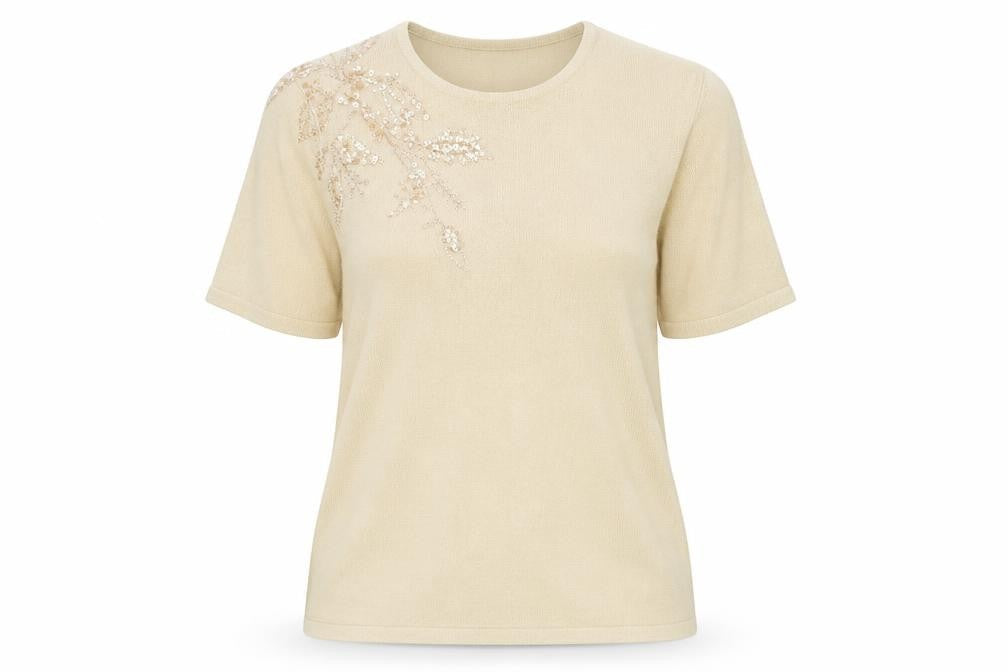 Womens UK Size 14 BHS Beige Pullover Jumper