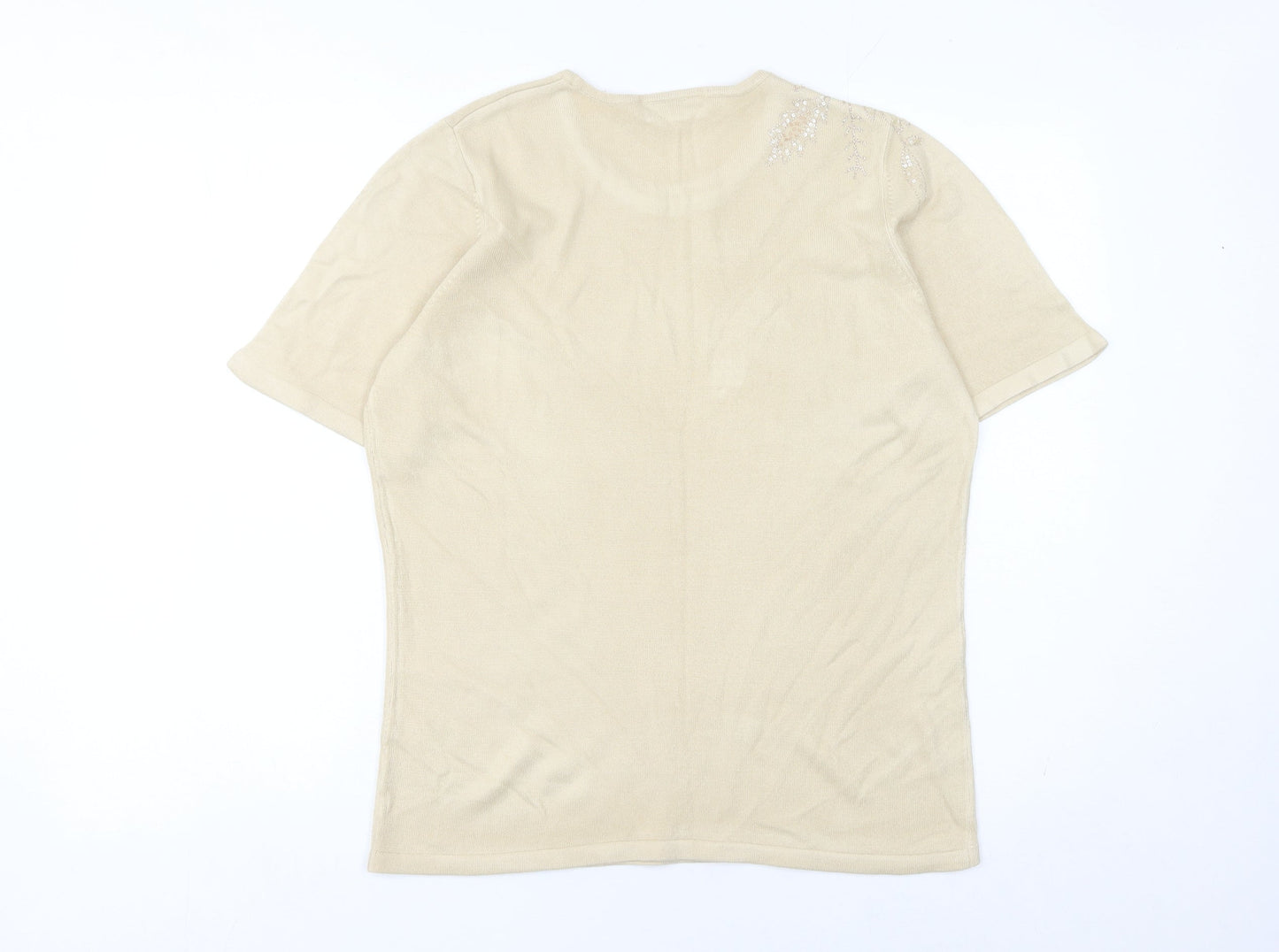 Womens UK Size 14 BHS Beige Pullover Jumper