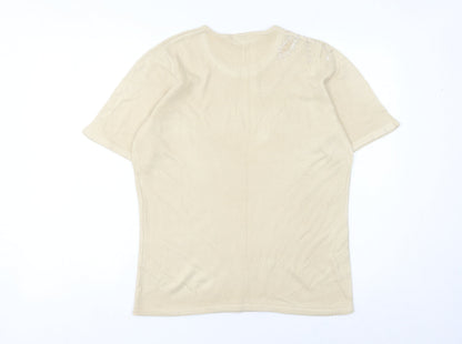 Womens UK Size 14 BHS Beige Pullover Jumper