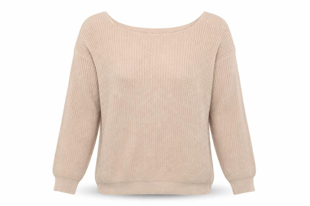 Womens UK Size M Boohoo Beige Pullover Jumper