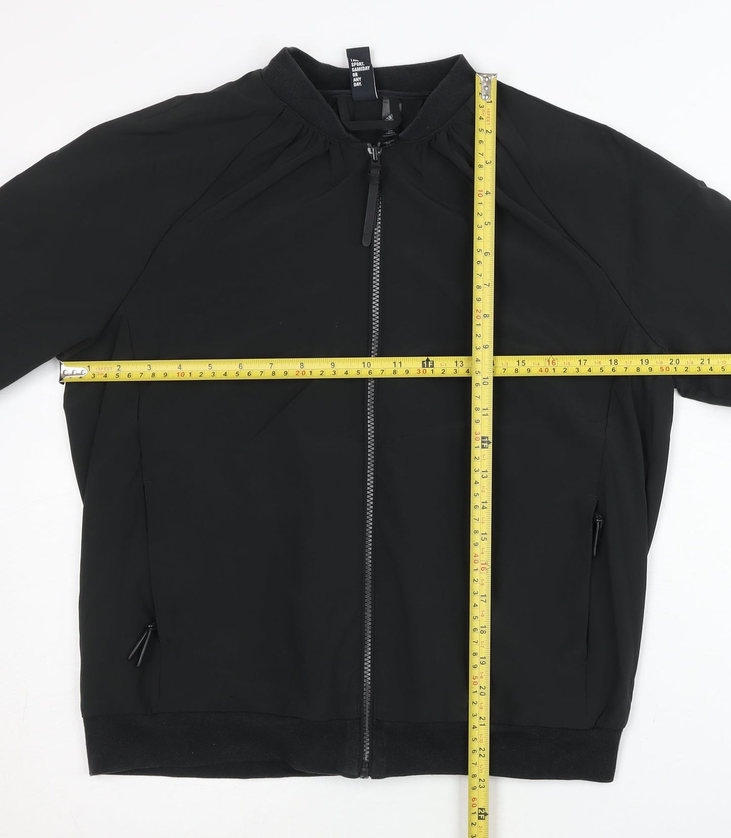 Adidas Women’s Black Track Jacket Size 14 Full Zip Lightweight