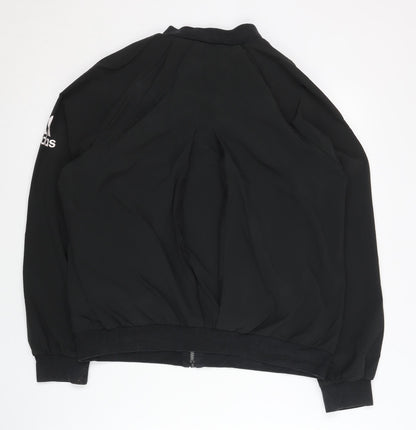 Adidas Women’s Black Track Jacket Size 14 Full Zip Lightweight