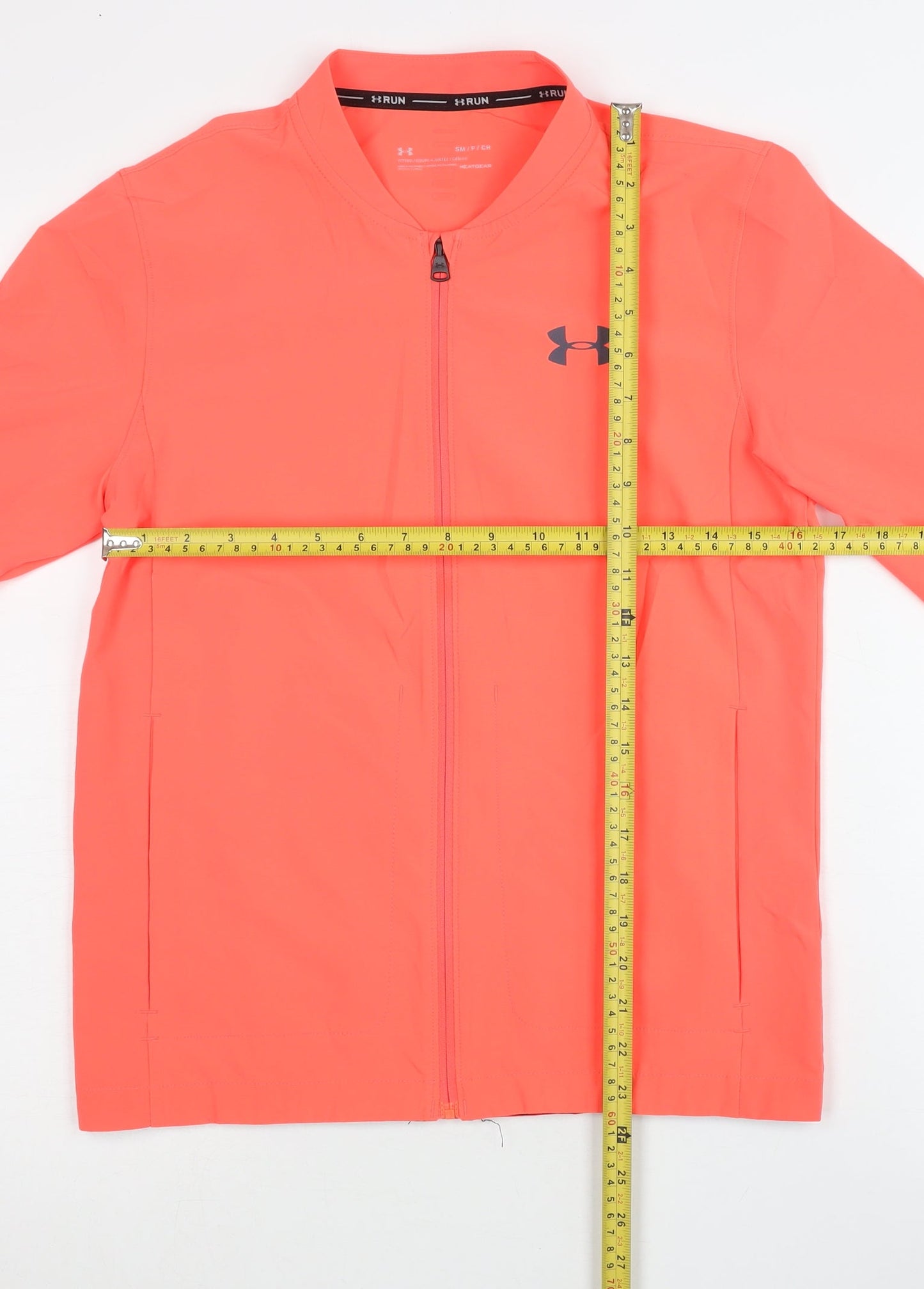 Under Armour Womens Orange S Slim Fit Windbreaker Running Jacket