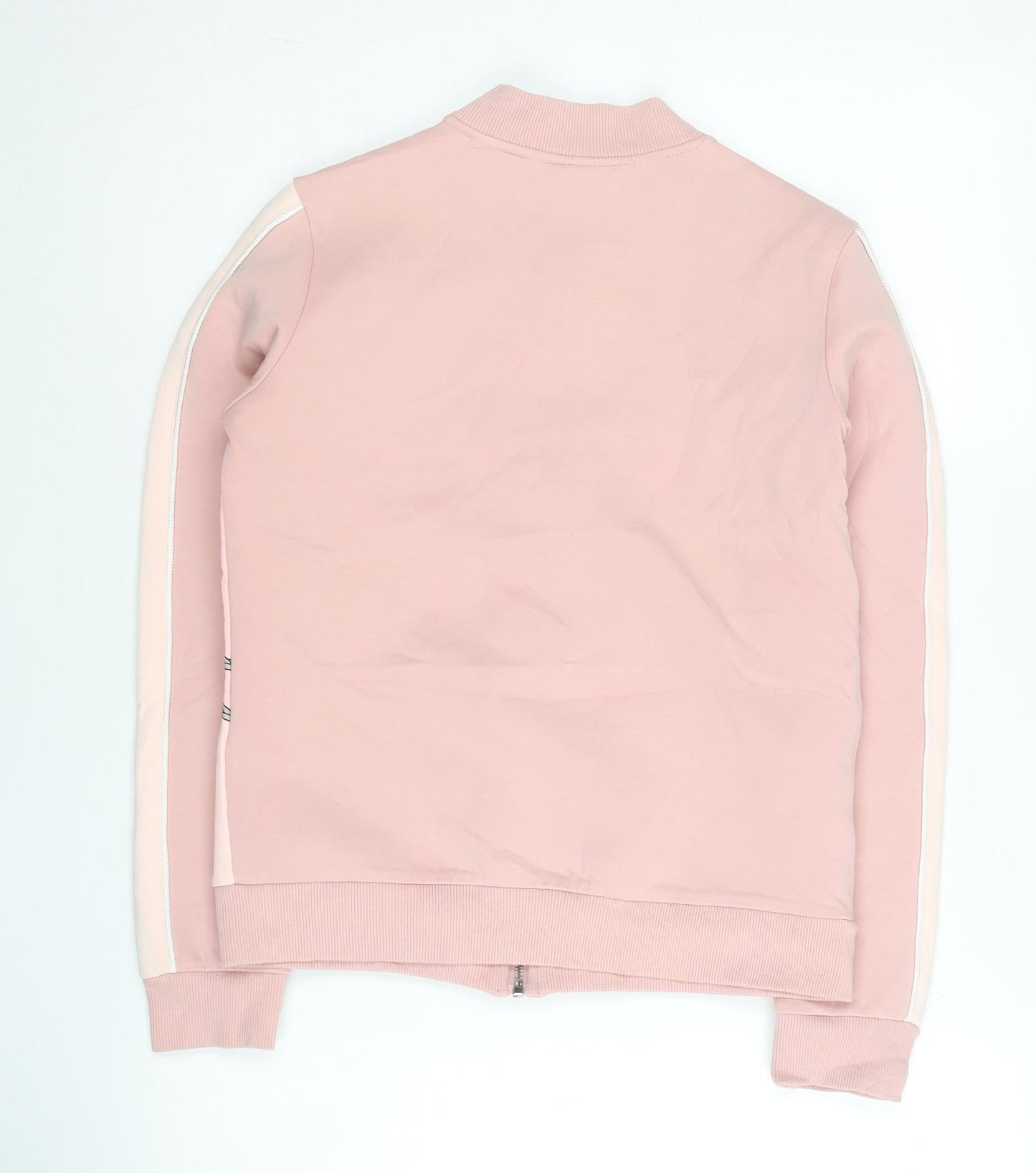 Fila Womens Pink Track Jacket Size 8 Graphic Print Full Zip