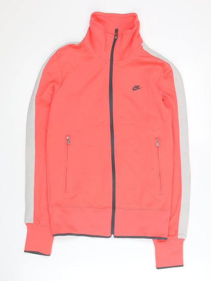 Nike Womens Pink Track Jacket M Full Zip Sportswear Gym Training