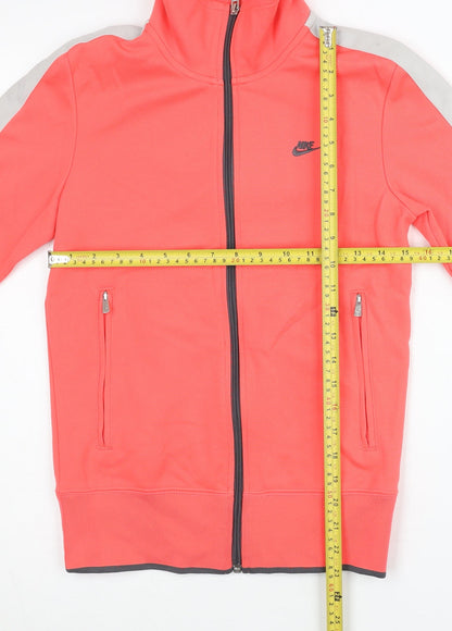 Nike Womens Pink Track Jacket M Full Zip Sportswear Gym Training