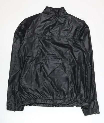 Adidas Womens Black Track Jacket Size 10 Full Zip Lightweight