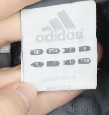 Adidas Women’s Grey Track Jacket L Lightweight Full Zip Sportswear