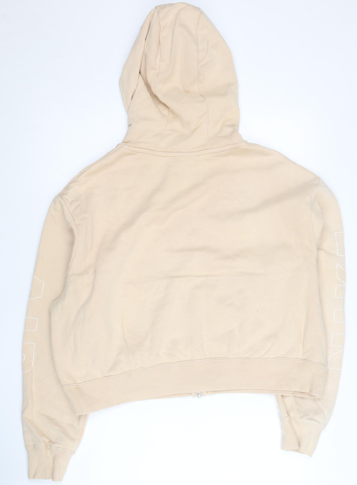 Nike Women’s Beige Full Zip Hoodie XL Cotton Blend Sportswear