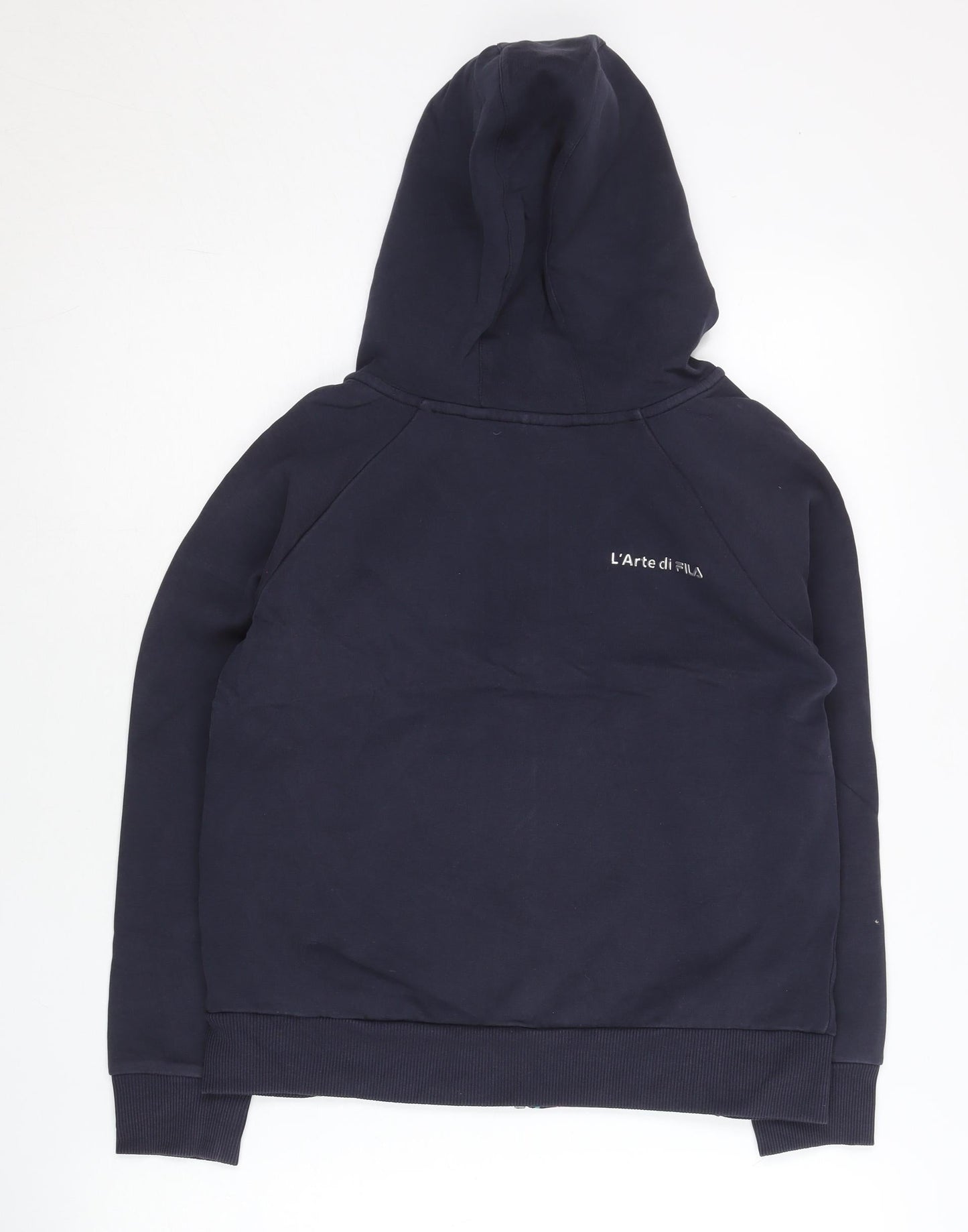 Fila White Line Womens Navy Floral Full Zip Hoodie Size 8