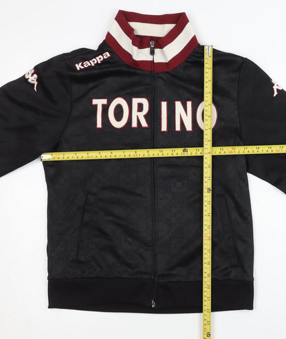 Kappa Women Black Size 12 Track Jacket Torino Full Zip Sportswear