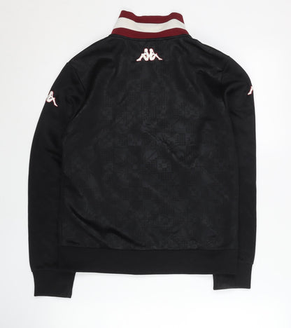 Kappa Women Black Size 12 Track Jacket Torino Full Zip Sportswear