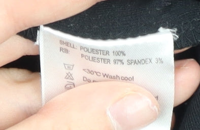 Kappa Women Black Size 12 Track Jacket Torino Full Zip Sportswear