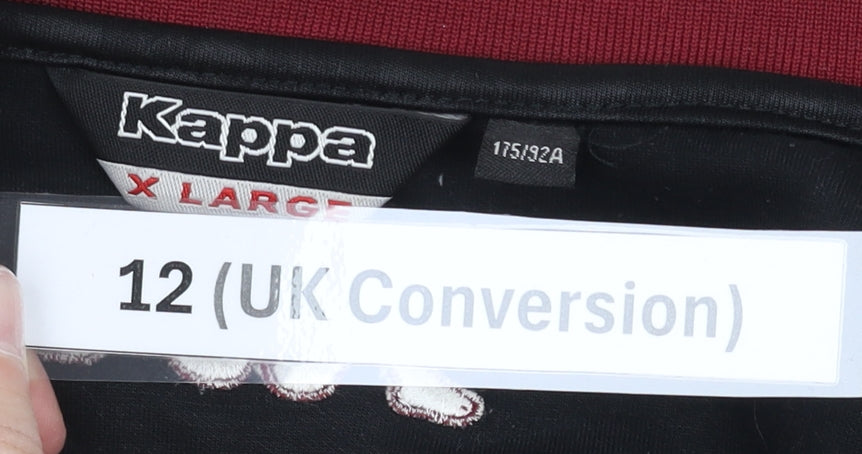 Kappa Women Black Size 12 Track Jacket Torino Full Zip Sportswear