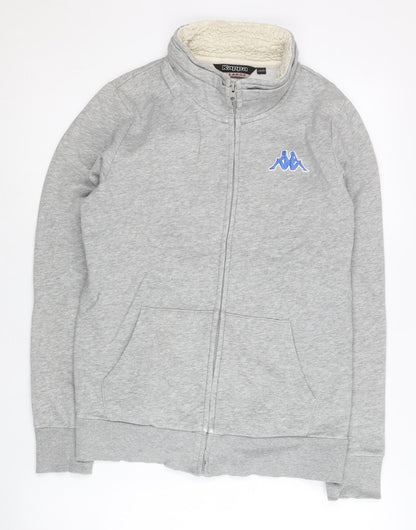 Kappa Women Grey Size 12 Track Jacket Full Zip Activewear
