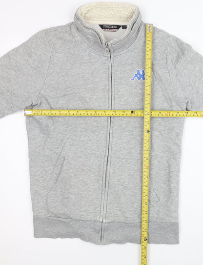 Kappa Women Grey Size 12 Track Jacket Full Zip Activewear