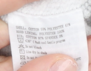 Kappa Women Grey Size 12 Track Jacket Full Zip Activewear