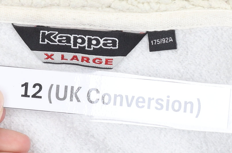 Kappa Women Grey Size 12 Track Jacket Full Zip Activewear