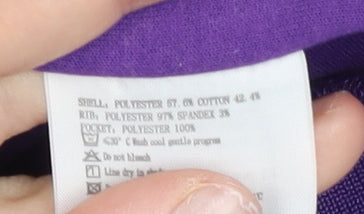 Kappa Womens Purple Track Jacket Size 8 Slim Fit Full Zip Sportswear