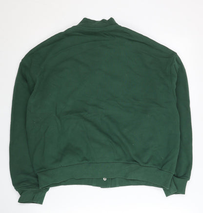 Champion Women’s Green Varsity Jacket M Cotton Blend Casual