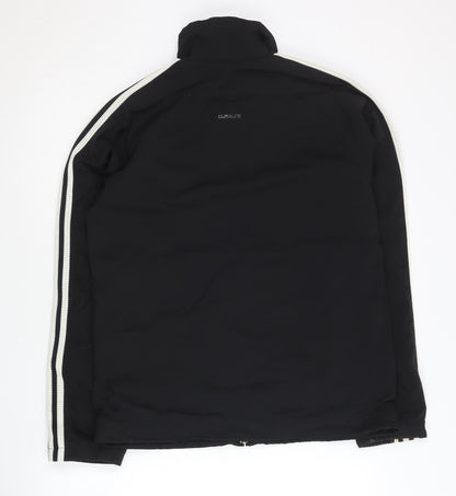 Adidas Womens Black Size 10 Track Jacket Full Zip Lightweight