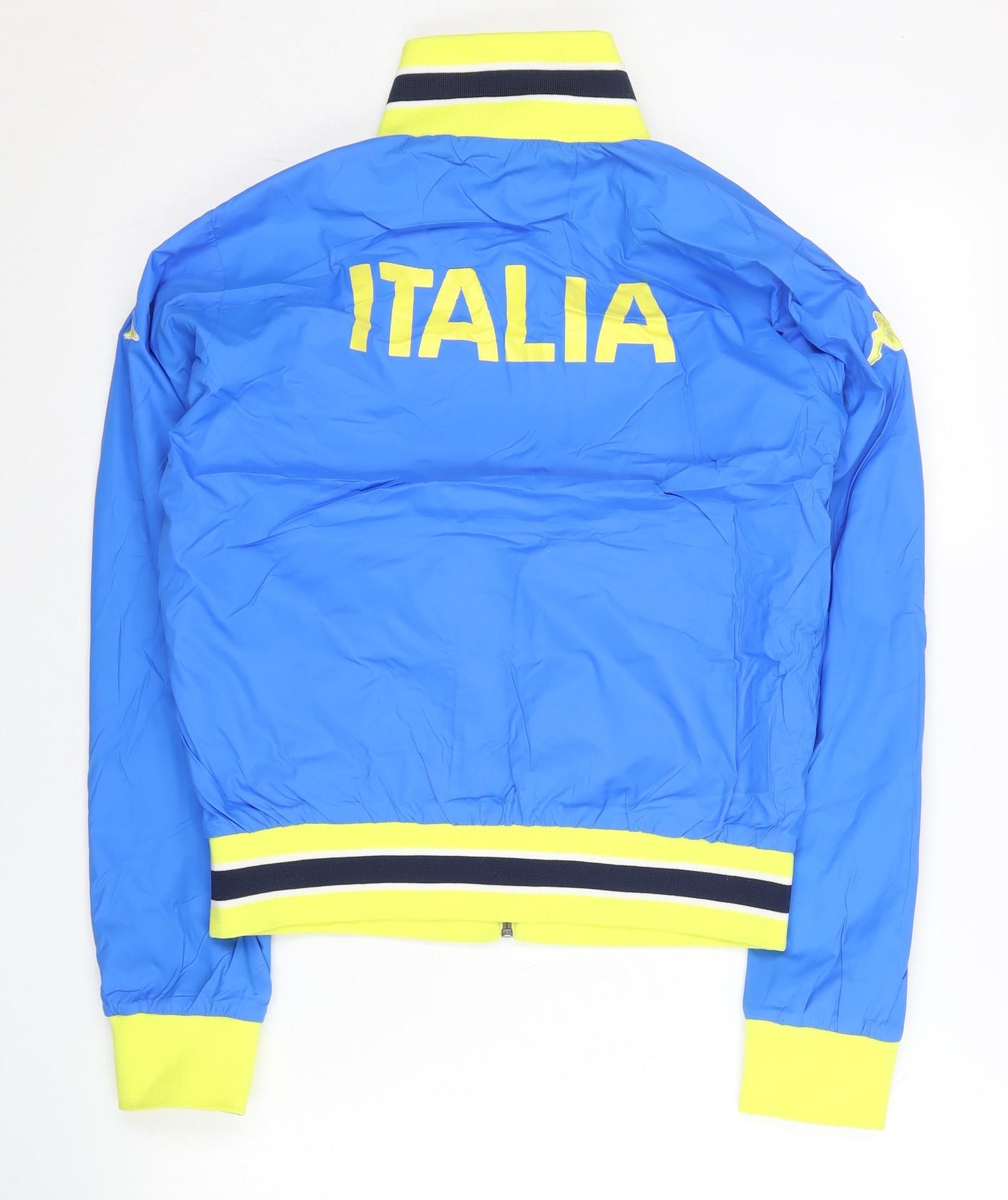 Kappa Womens Blue Varsity Jacket Size 10 Italy Sports Full Zip