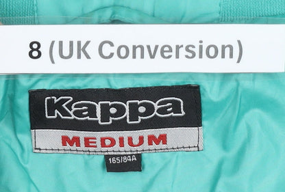 Kappa Women’s Green Track Jacket Size 8 Full Zip Sports Lightweight