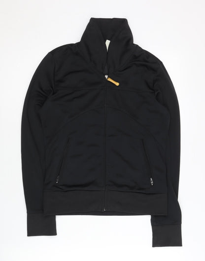 Adidas Womens Black Size 8 Track Jacket Slim Fit Full Zip