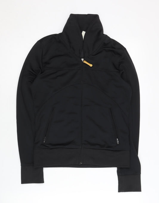 Adidas Womens Black Size 8 Track Jacket Slim Fit Full Zip