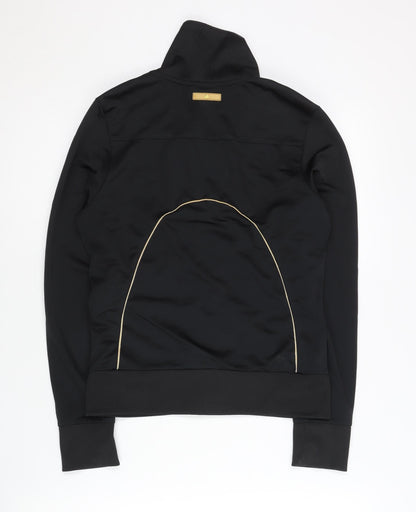 Adidas Womens Black Size 8 Track Jacket Slim Fit Full Zip