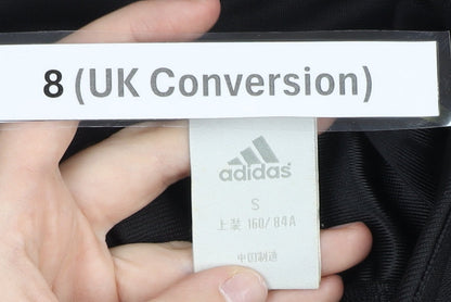 Adidas Womens Black Size 8 Track Jacket Slim Fit Full Zip