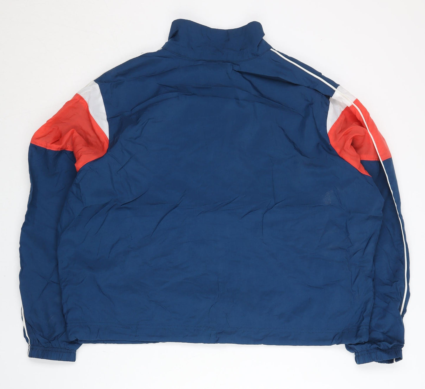 Nike Women’s Blue Track Jacket L Colourblock 1/2 Zip Lightweight