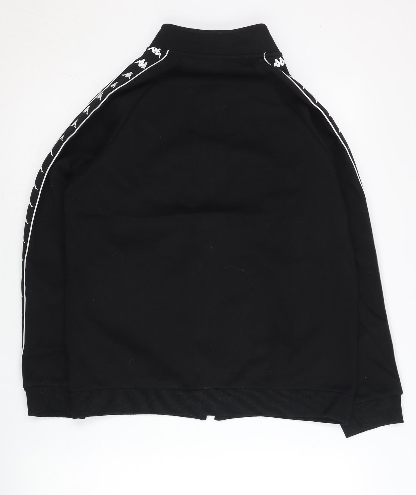Kappa Womens Black Track Jacket Size 10 Full Zip Logo Sportswear