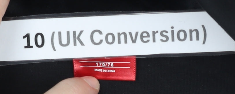 Kappa Womens Black Track Jacket Size 10 Full Zip Logo Sportswear