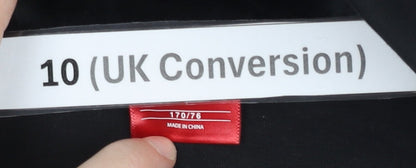 Kappa Womens Black Track Jacket Size 10 Full Zip Logo Sportswear