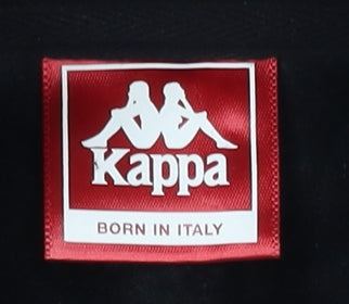 Kappa Womens Black Track Jacket Size 10 Full Zip Logo Sportswear