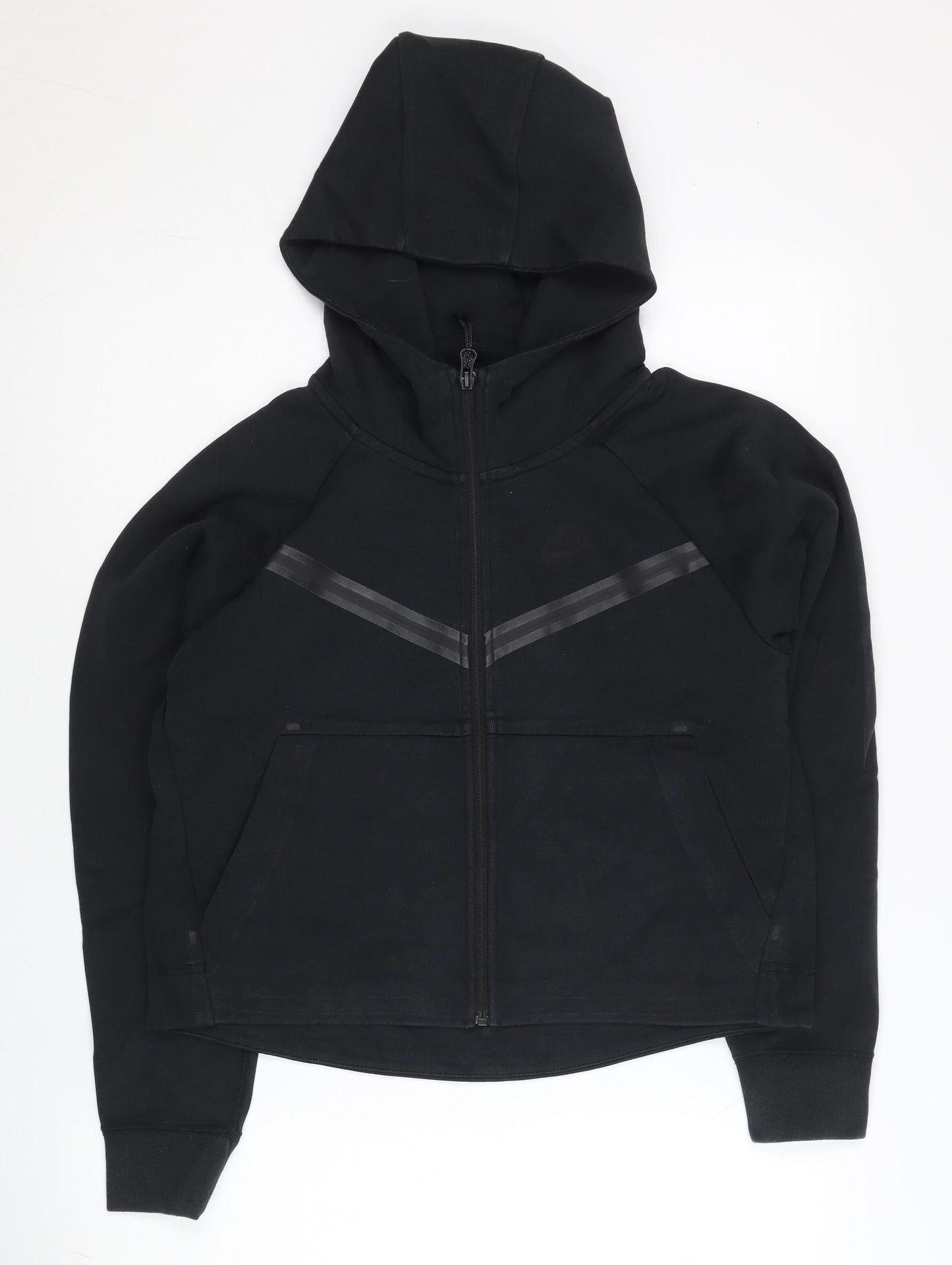 Nike Women's Black XS Full Zip Hoodie Sweatshirt Cotton Blend