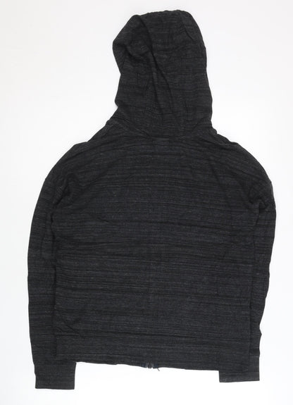 Nike Womens Black Small Full Zip Hoodie Sweatshirt Rayon Blend